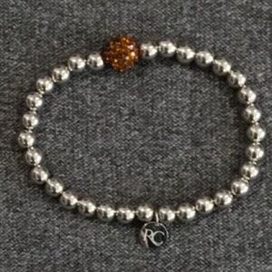 🔥Heavy Silver Stretch Beaded Bracelet